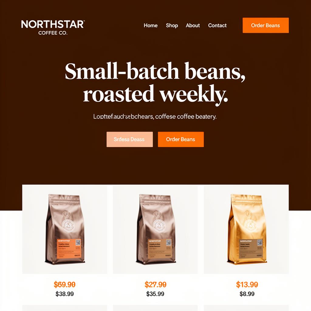 Northstar Coffee Co. website preview